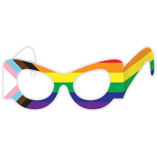 Beistle Cardstock Pride Flag Eyeglasses, 8ct.